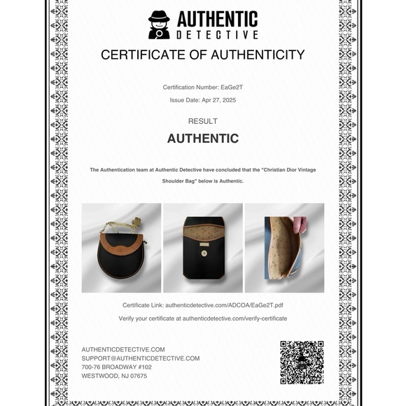 Christian Dior Vintage Shoulder Bag with COA in excellent vintage condition - Picture 13 of 13